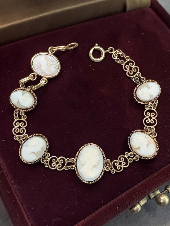 Antique Jewelry - Antique 12K GF Cameo Bracelet